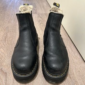 Dr. Martens Women's 2976 Faux Fur-Lined Platform Chelsea